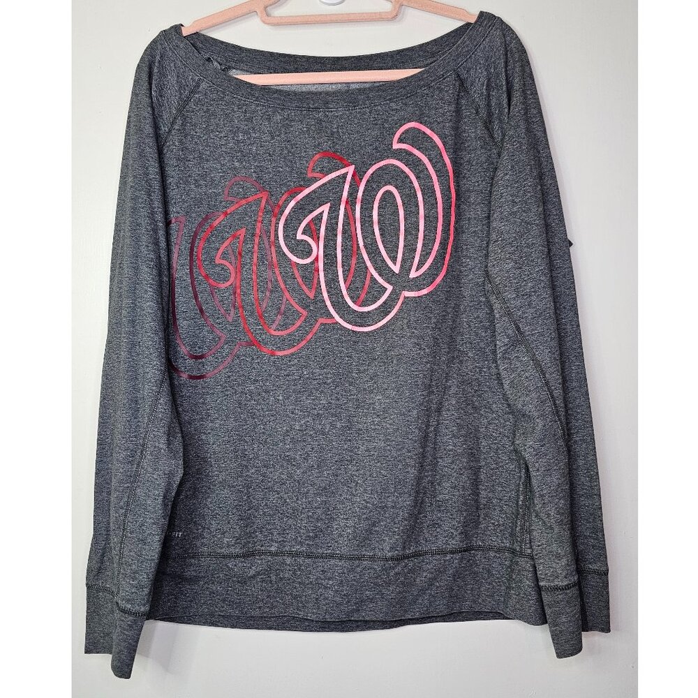 Nike Dri-Fit Washington Nationals Long Sleeve Lightweight Sweatshirt Pullover XL